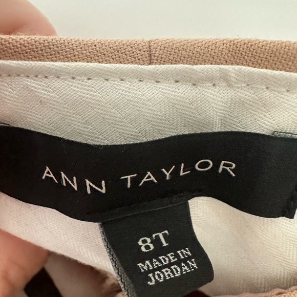 Ann Taylor Tan Straight Leg Trouser 8T - Picture 2 of 2